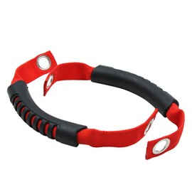 X AUTOHAUX Automotive Car Rear Seat Grab Handle for Jeep Wrangler 2007-2018 - Red 2pcs