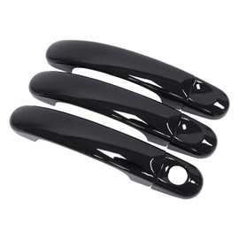 HouYeen 6PCS Front and Rear Exterior Door Handle Cover for T5 T6 Transporter Caddy Vans (Gloss Black)