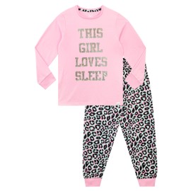 Harry Bear Girls Pyjamas Sleep Slogan, pink