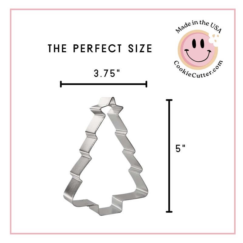 Foose Christmas Tree Cookie Cutter 5 Inch –Tin Plated Steel
