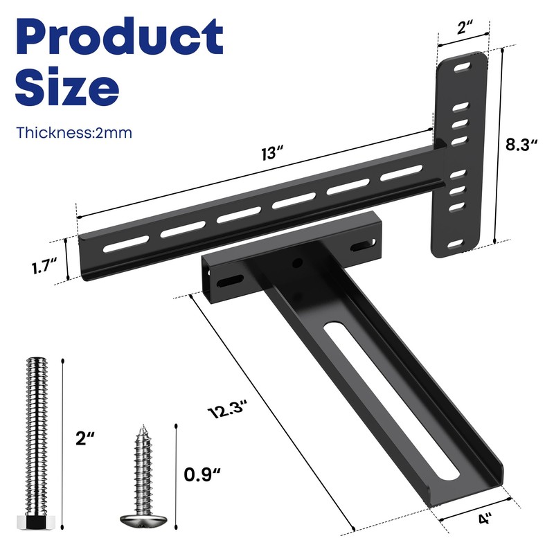 2 Pack Headboard Brackets for Adjustable Metal Beds Headboard &