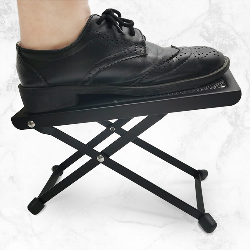 Tyatiyzn Guitar Footstool Adjustable Guitar Stool Foldable Musician Footstool for