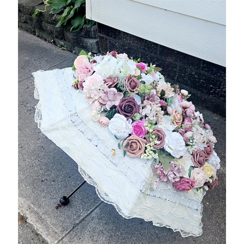 Lace Sun Parasol Wedding Princess Lolita Umbrella (Flower Printed Lining)