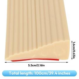 EUBSWA Braun-100cm Brown Threshold Ramp 1.6 x 5.5 x 100 cm, Non-Slip Rubber, PVC, 400 kg Load Capacity