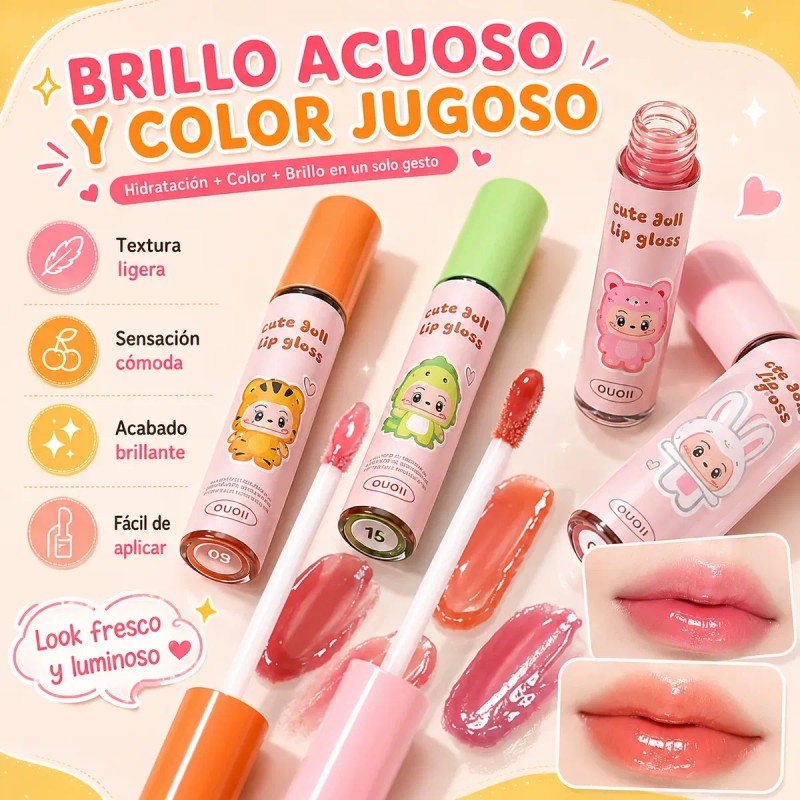 Set De 6 Brillos Labiales Hidratantes Con Acabado Espejo