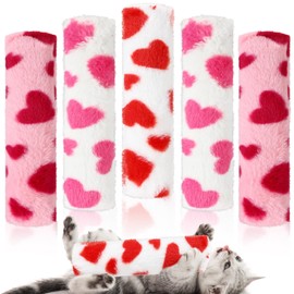 Civaner 6 Pcs 10.6 Inch Cat Catnip Toys Interactive Cat Kicker Toy Soft Plush Cat Pillow Sticks Chasing Chewing Exercising Catnip Filled Cat Toy Cat Chew Toy for Indoor Puppy Kitten(Red,Pink,White)