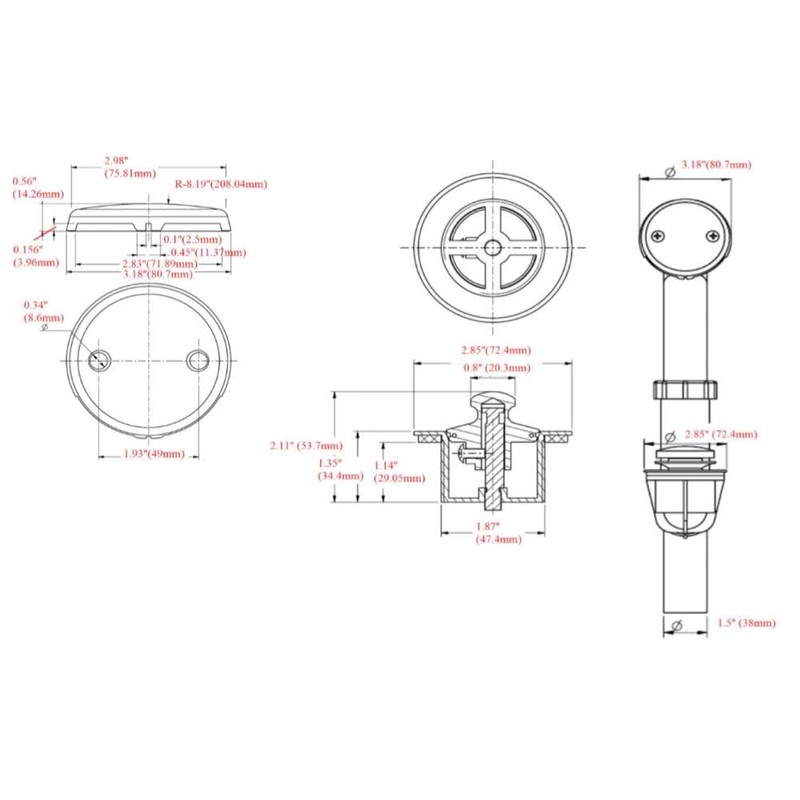 Design House 522334 Lift & Turn Bath Drain Kit Satin