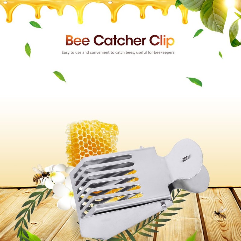 Bee Queen Catcher Clip Cage Catching Tool Stainless Steel Beekeeper