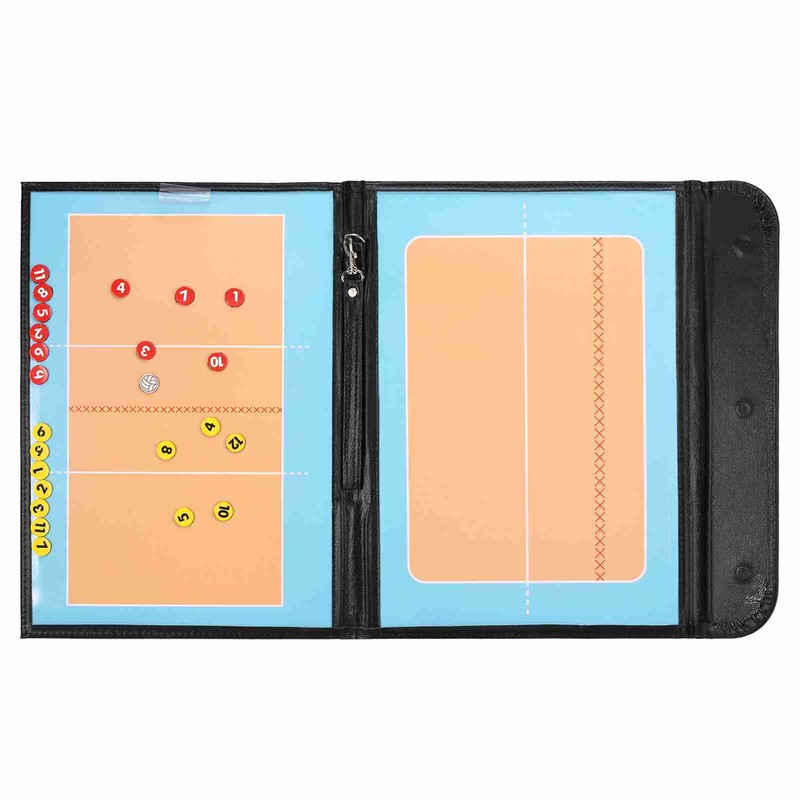Foldable Volleyball Magnetic Tactic Board Coaching Strategy Board with Marker