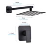 LCEVCGK Shower Faucet Set Matte Black Bathroom Rainfall Shower System