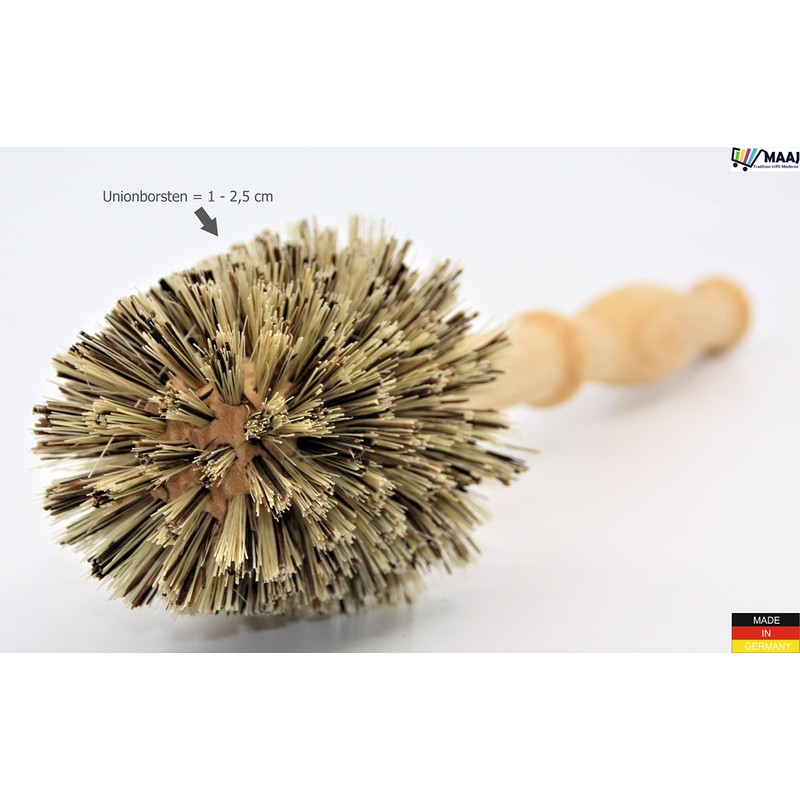 Maaj Flower Pot Brush 25 cm Wooden Union Bristles Hard