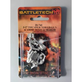 Iron Wind Metals Battletech Miniatures - J-27 Tow Vehicle, Thumper towed gun, trailer 20-741  IWM
