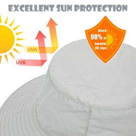 2-Pack Baby Sun Hat Kids Summer UPF 50+ Toddler Bucket Hat Wide Brim Adjustable Beach Hats for Boys Girls Age 0-6 Years