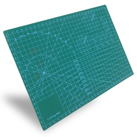 TORMEN Self Healing Cutting Mat 11.81 in x8.66 in x0.15 in Rotary Cutting Mat Double Sided Use PVC Non Slip Material for Sewing, Crafts, Model, Quilting, Fabric, （A4,Verde Oscuro）