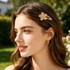 12Pcs Rhinestone Flower Snap Hair Clips - Women Hair Accessories