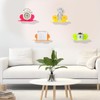 Soaoo 4 Pack Acrylic Small Floating Shelves Neon Acrylic Floating