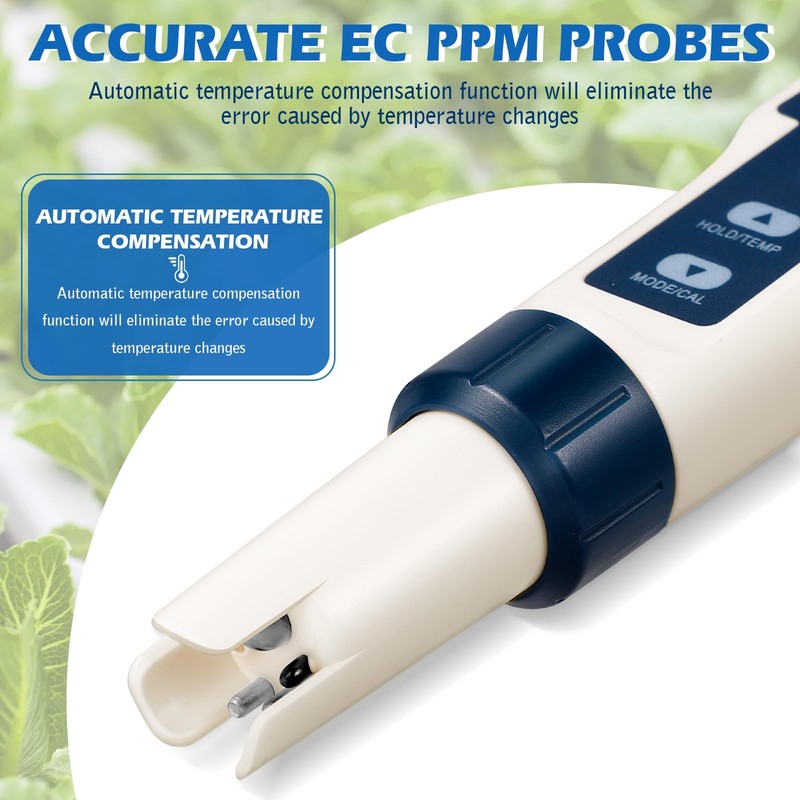 5-in-1 pH Meter with LCD Display, Precision Measurement of PH,