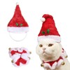 SUNTRADE Christmas Cat Costumes, Santa Hats and Collar with Bell