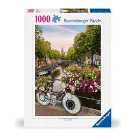 Ravensburger Puzzle 12000780 Bicycle and Flowers in Amsterdam 1000 Pieces Puzzle for Adults from 14 Years
