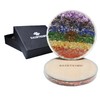 Chakra Orgonite Coaster - 9cm Wooden Base Non Slip with