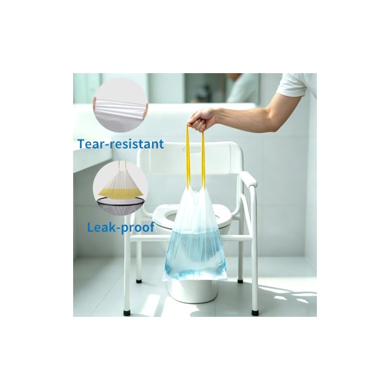 Commode Liners with Absorbent Pads (100)
