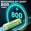 RICEEL Rechargeable AA Batteries for Solar Lights NIMH 600mAh 1.2V