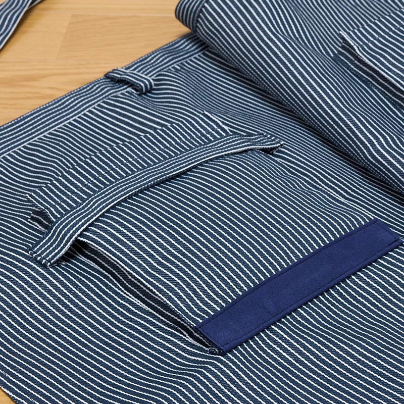 Astro 602-50 Navy Striped Denim Style Cafe Half Apron Unisex