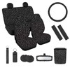 Qpednta Gray Leopard 12 Pack Car Seat Covers Set -