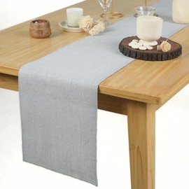 Jute Table Runner with Sewed Edge - 72 x 12 Inches - Each Pack of 2 Roll Burlap Fabric for Crafting Wedding Party Decoration High Rise Grey