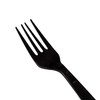 Karat U3530B 7" Poly-Wrapped Heavy-Weight Disposable Fork, Black (Pack of