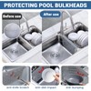 Sink Saddle with Powerful Suction Cups - Hollow Sink Divider