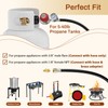 Rushare 0-30 PSI Adjustable Propane Regulator with Gauge, 5 FT
