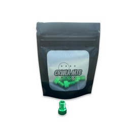 CRWLR MTB Presta Valve Adapter - Convert Presta to Schrader - Inflate Tire Using Standard Pump or Air Compressor (5 Pack) (Green)