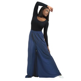 Danzcue Womens Celebration of Spirit Palazzo Pants, Navy, MA