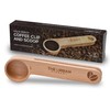 2 in 1 Wooden Coffee Scoop and Bag Clip -