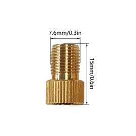 TopHomer 5 Pcs Bicycle Air Pump Value Adapter Brass Material Inflatable Connector with Rubber Seal Rings Convert Presta to Schrader Easy to Install (Diamond Grid)