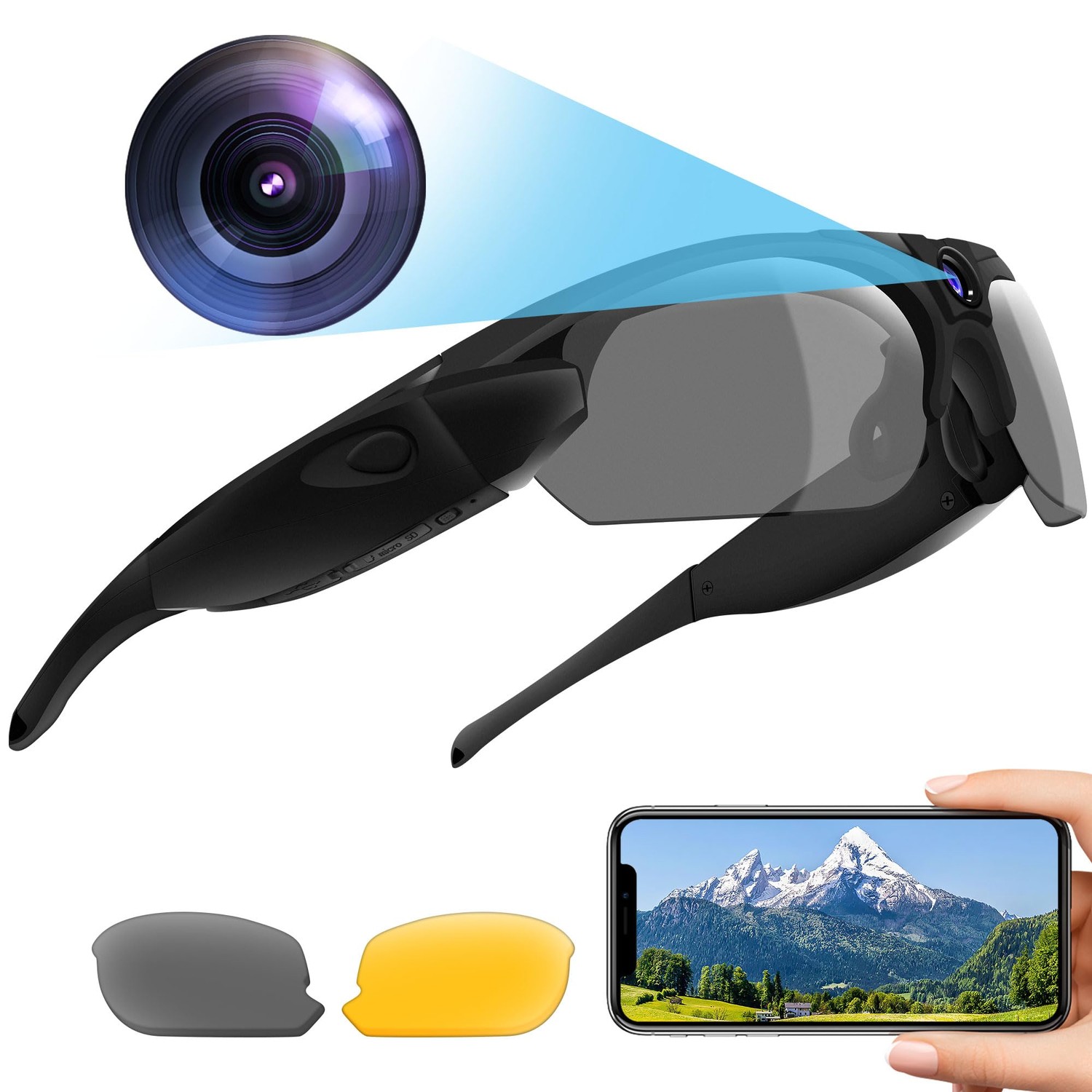 Spy Glasses 4K Camera Glasses, 2025 AI Smart Sunglasses With 32GB