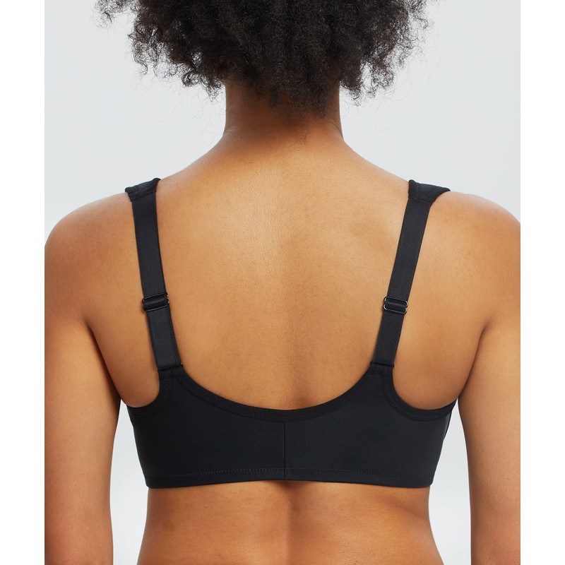 Lemorosy Wide Strap Front Closure Bra Lace Full Figure Underwire(Black