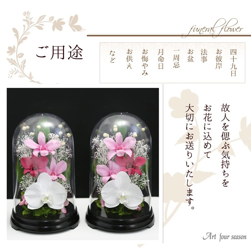 Art Four Seasons Phalaenopsis Denfare Dome Versus Design SET Pink