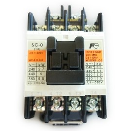 Fuji Electric Equipment Control Fuji Electric Standard Electromagnetic Contactor Without Case Cover SC-0 Coil AC200V 1A