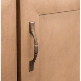Brainerd 5" Square Foot Arch Handle Drawer Pull Brushed Bronze 3” Center-Center