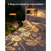 Exteriores Solar Power Lantern Hanging Waterproof Dragonfly Sunflower Light