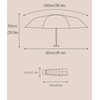 WULUN Compact Umbrella, 6 Ribs Umbrella, Stormproof, Small Pocket Umbrella,