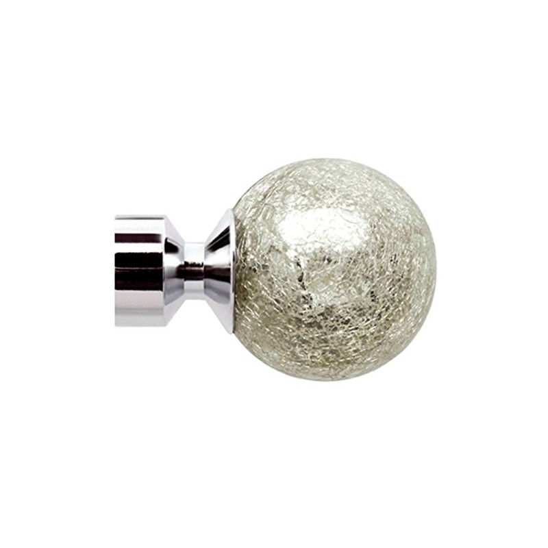 Empire 28mm Curtain Pole Finials (1 Pair) Chrome