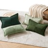 MIULEE Set of 4 Corduroy Cushion Covers, Soft Decorative Cushion