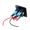 2 Gang Rocker Switch Panel Waterproof ON OFF Blue Backlit