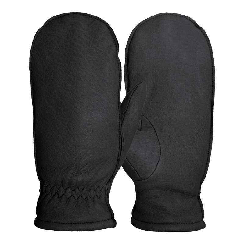 Pratt and Hart Snowfall Women’s Deerskin Leather Mittens with Finger