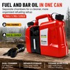 Dual-Chamber Chainsaw Fuel and Bar Oil Can, Portable 2-in-1 Refueling
