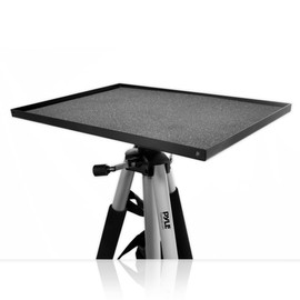 Pyle Portable Video Projector Tripod Stand, 22’’-55’’ Adjustable Height Projector Mount with 360° Rotating Tray, Anti-Slip Rubber Feet, and Durable Metal Design for Home, Office, or Classroom Use