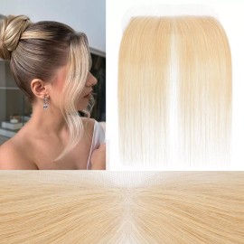 SEGO Real Remy Human Hair Hairline Patches Topper Hand-Tied Full Lace Base Hairpiece - #02 Dark Brown, 1pc Hairpiece without Tapes Tab